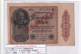 GERMANIA WEIMAR 1 MILLIARDE MARK 1922 P 113 - 1 Milliarde Mark