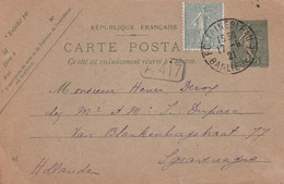 France Entiers Postaux - Carte Postale 15c Semeuse - Standard Postcards & Stamped On Demand (before 1995)