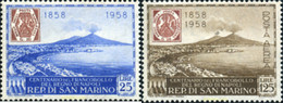 140706 MNH SAN MARINO 1958 CENTENARIO DEL SELLO DE NAPOLES - Usati