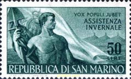 165651 MNH SAN MARINO 1956 ASISTENCIA INVERNAL - Usados