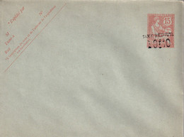 France Entiers Postaux - 15c Mouchon Surchargé - Enveloppe - Standaardomslagen En TSC (Voor 1995)