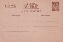 France Entiers Postaux - Type Iris - Carte Postale - Standard Postcards & Stamped On Demand (before 1995)