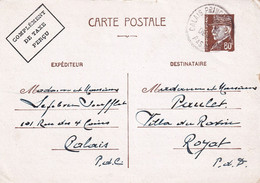 France Entiers Postaux - Type Pétain Complément De Taxe Perçu - Carte Postale - Standard Postcards & Stamped On Demand (before 1995)