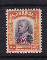 Sarawak: 1945   Charles Vyner Brooke 'B.M.A.' OVPT   SG137    25c    MH - Sarawak (...-1963)