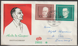 BRD FDC 1968 Nr.554 - 555 Aus Block 4  1.Todestag Konrad Adenauer Porto 20g Fernverkehr (d 90) Günstige Versandkosten - Erst- U. Sonderflugbriefe