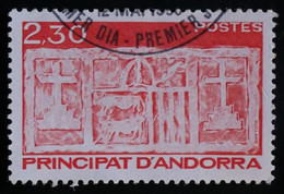 ANDORRE FR 1990 N°391 OBLITERE 2,30 F ROUGE - ECU PRIMITIF - USED - Used Stamps