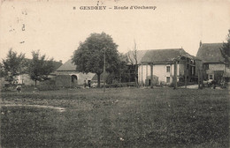 CPA Gendrey - Route D'orchamp - Obliteration Ambulant En 1925 - Gendrey