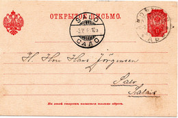 62816 - Finnland - 1908 - 10P GAKte TURKU -> SALO - Cartas & Documentos