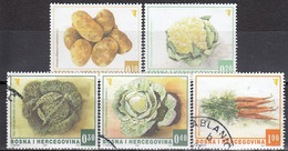 BOSNIA AND HERZEGOVINA 432-436,used,vegetables - Gemüse