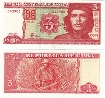 CUBA       3 Pesos       P-127a       2004       UNC - Cuba