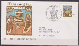 BRD FDC 1996 Nr.1892 Gelaufen Weihnachten ( D 1841 ) - 1991-2000