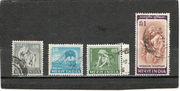 INDE   République  1965-66  Y.T. N° 191 à 194  Complet  Oblitéré - Gebraucht
