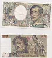 1 Billet 200F 1992 & 1 Billet 100 F  1990 - Sonstige – Europa