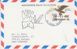 USA Card "Bienvenidos Polar Collectors" Expex Polar Exhibition Ca Elpex Station El Paso Texas AUG 10 1974  (WX188) - Events & Gedenkfeiern