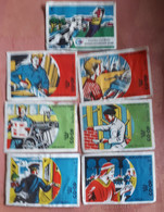 7 NEDERLANDSE Vintage Lucifersetiketten  / Matchboxeslabels   COOP : Beroepen - Zündholzschachteletiketten