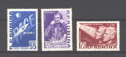 Roumanie  -  Avion  :  Yv  146-48  **  Espace - Unused Stamps
