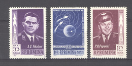 Roumanie  -  Avion  :  Yv  157-59  **  Espace - Unused Stamps