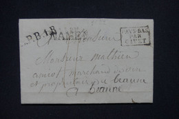 FRANCE - Cachet D'entrée Par Pays Bas Givet Sur Lettre En 1822 Pour Beaune Avec Marque Postale De Namen - L 136131 - Marques D'entrées