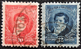 Timbre D'Argentine 1892 -1897 Belgrano Stampworld N° 95A_96A - Oblitérés