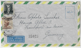 Brazil 1958 Registered Cover Sent From Rio De Janeito To Frankfurt Germany with 2 Definitive Stamp - Lettres & Documents