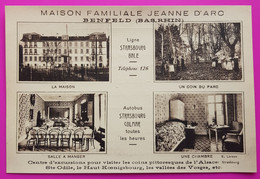 Cpa Pub Benfeld Maison Familiale Jeanne D'Arc Hotel Restaurant Carte Postale 67 Bas Rhin Rare - Benfeld