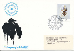 Ireland FDC 8-8-1977 Contemporary Irish Art With Cachet Sent To Denmark - FDC