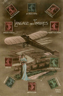 Le Langage Des Timbres * Carte Photo éditeur Rex N°4485 * Timbre Philatélie Stamps Stamps Avion Aviation - Timbres (représentations)