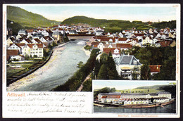 1907 Gelaufene AK Aus Adlisweil (Adliswil) Mit Seidenstoff Weberei. Marke Mit Eckzahnfehler. - Adliswil
