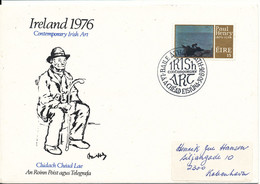 Ireland FDC 30-8-1976 Contemporary Irish Art With Cachet Sent To Denmark - FDC