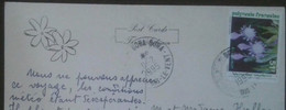 ►  POLYNESIE  - Timbres Oblitération 1994   Sur Carte Postale  BORA BORA  ( Fleurs ) - Brieven En Documenten