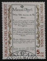 ANDORRE FR 1986 N°352 OBLITERE 5 F BICENT. PUBL. MANUAL DIGEST - USED - Usados