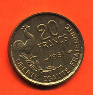 MONNAIE DE 20 FRANCS 1951 " G. GUIRAUD " QUALITE SPL - VOIR 2 SCANS - 20 Francs