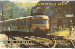 CARTE-MAGNETIQUE-GB-50p-1990-TURBOTRAIN-Station France Station Villerssur Mer-UtiliséT-BE - Treni