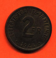 MONNAIE DE 2 FRANCS 1944 FRANCE LIBRE " PHILADELPHIE " QUALITE SUP+ - VOIR 2 SCANS - 2 Francs
