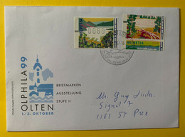 18672 - Automate No 13 & 12/11 Découpe Décalée Sur Lettre Circulée Orient 13.10.1999 - Automatic Stamps