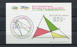 Hong Kong - Block Nr. 309 - "Internationale Mathematik-Olympiade" ** / MNH (aus Dem Jahr 2016) - Blocs-feuillets