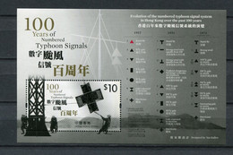 Hong Kong - Block Nr. 321 - "100 Jahre Numerierte Taifun-Warnsignale" ** / MNH (aus Dem Jahr 2017) - Blocchi & Foglietti