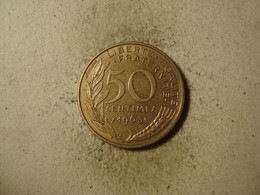 MONNAIE FRANCE 50 CENTIMES 1963 MARIANNE ( 3 Plis ) - 50 Centimes