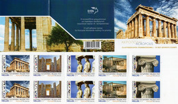 Greece - 2019 - Travelling In Greece - Acropolis - Mint Self-adhesive Stamp Booklet With Hologram - Unused Stamps