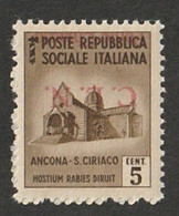 Italy - Ponte Chiasso 1941 - 5 Cent. - WW2 Occupation - Inverted Variety - Signed A. Diena - Otros & Sin Clasificación