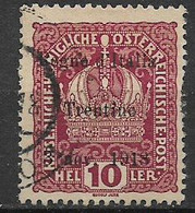 TRENTINO ALTO ADIGE  1918 FRANCOBOLLI D'AUSTRIA DEL 1916-18 SOPRASTAMPATI SASS.4 USATO VF - Trente