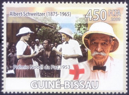 Guinea Bissau 2009 MNH, Red Cross, Albert Schweitzer, Nobel Peace - Albert Schweitzer