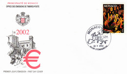 " EUROPA 2002 : LE CIRQUE " Sur Enveloppe 1er Jour De MONACO De 2002 N° YT 2347. Parfait état FDC - Circus