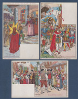 P. KAUFFMANN - 18 Cartes , Usages Et Costumes D' Alsace - Kauffmann, Paul