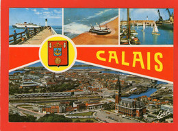 CALAIS - Multi-Vues - Ferry-Boat -L'Hovercraft -Le Bassi, Des Yachts .... - Calais