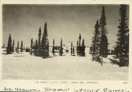 Canada, GOOSE BAY, Labrador, Robert Leckie School (1955) RPPC Postcard - Otros & Sin Clasificación