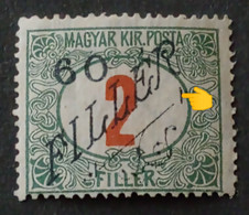 Errors Temesvar, Timișoara, Hungary 1919 Printed OVERPRINT Horizontal Line, Occupation Serbe à Timisoara, Temesvar - Abarten Und Kuriositäten