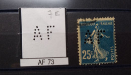 FRANCE TIMBRE  AF 73   INDICE 7 SUR SEMEUSE 140  PERFORE PERFORES PERFIN PERFINS PERFO PERFORATION PERFORIERT LOCHUNG - Used Stamps