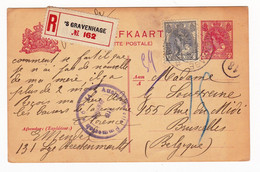 Briefkaart 1918 's-Gravenhage La Haye Nederland Freigegeben Auslandsstelle Emmerich WW2 Bruxelles Censure Zensur Censor - Covers & Documents