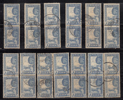 20c X 13 Pairs / Pair, Qty 26,  Selangor Used 1961, Malaya / Malaysia, Fishing Cart, Sailing Boat - Selangor